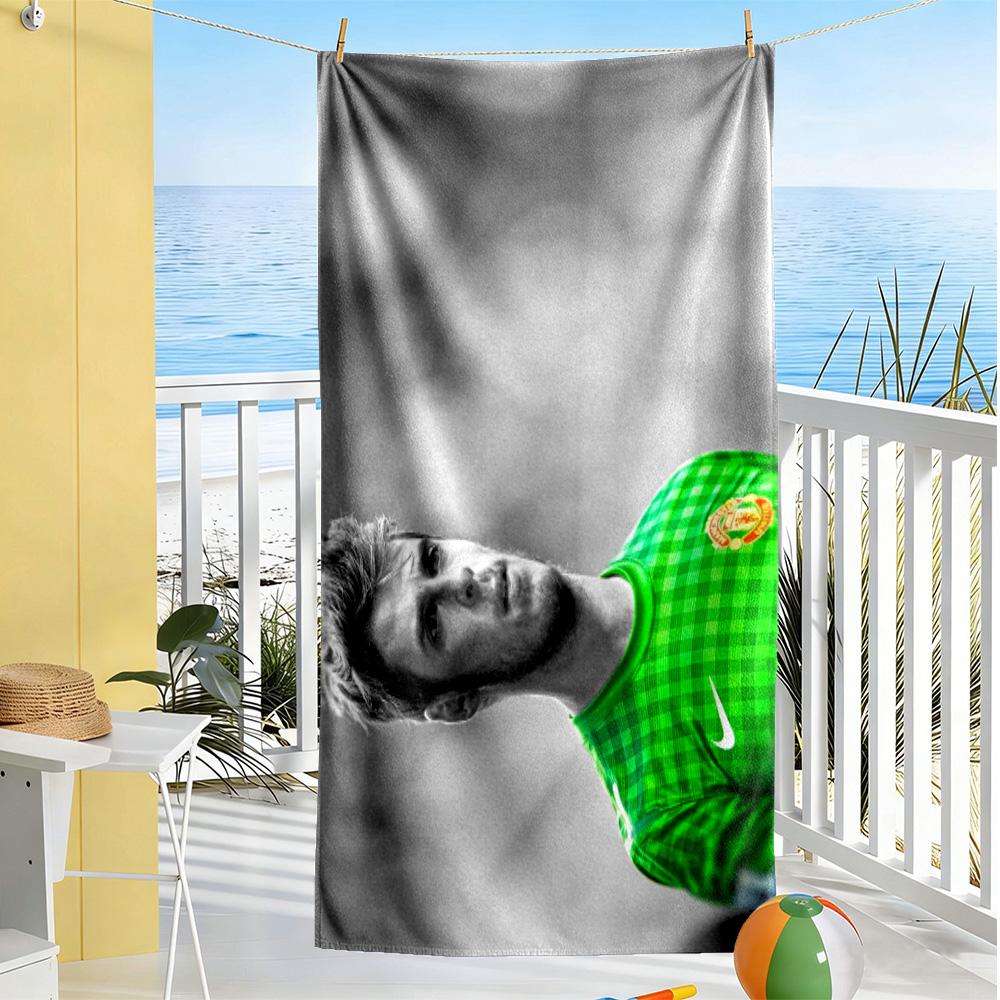 Goalkeeper Green Jersey Beach Towel Super Soft Microfiber Quickdry Fabric Comfortable Lightweight