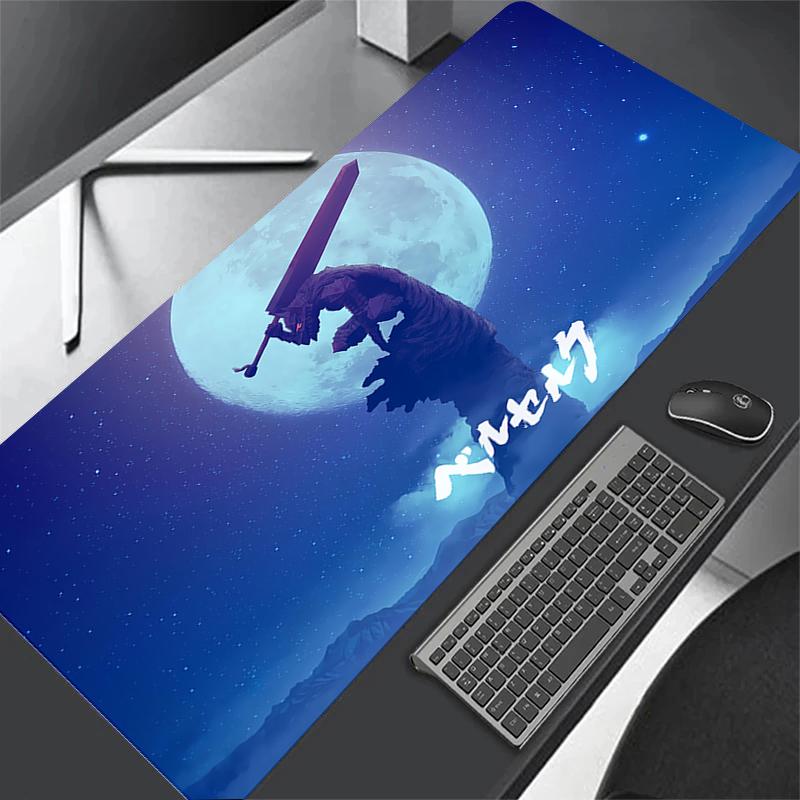 Anime Guts Mouse Pad Large Gaming Desk Mat NonSlip Laptop Keyboard Tray Office Pc Berserk Color Carpet Black