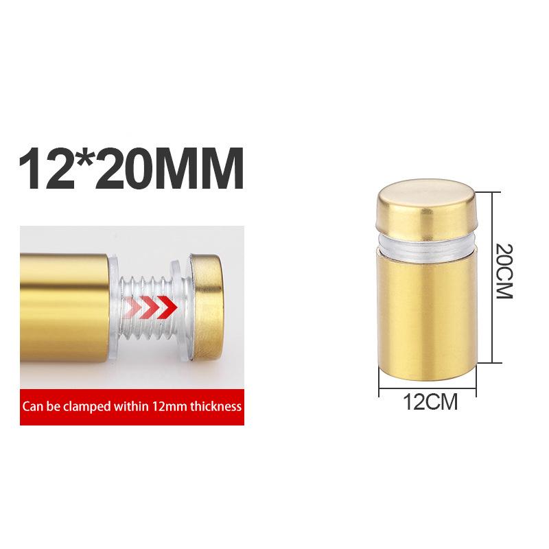 

40 шт. крепежных винтов из нержавеющей стали для рекламы диаметром 12 мм, акриловая рамка для фотографий, стеклянный знак, гвоздь, настенное крепление, держатель Gold 12x20mm