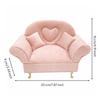 Upholstered Miniature Armchair with Heart Backrest Decorative Velvet