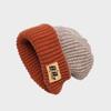 Winter Warm Ear Protection Hat For Women Baggy Slouchy Beanie  Color Block Woolen Pullover Cap Girl Pile Knit Hat