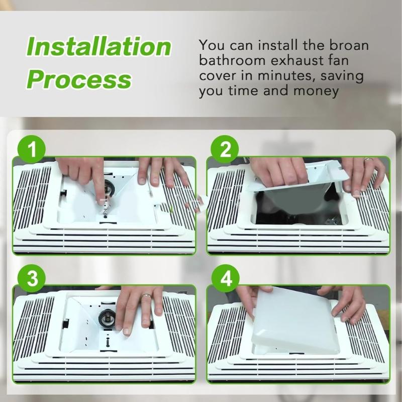 ABS Bathroom Ventilation Grille with Noise Reduction Designs S97013662 Tool Easy Mounting Systems Air Circulation Grille