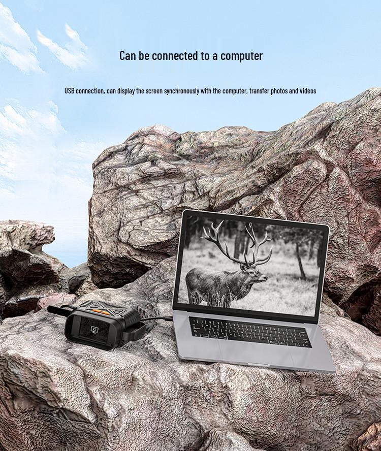 Ultra-HD 4K Night Vision Binoculars with Infrared & Large Screen for Outdoor Use