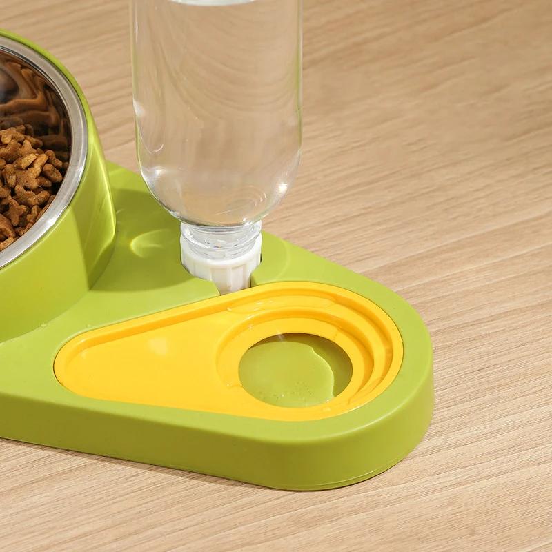 1 PCS Cat Bowl Pet Feeder Dog Cat Food Bowl And Water Dispenser Double Bowl Large Capacity Feeder Dish