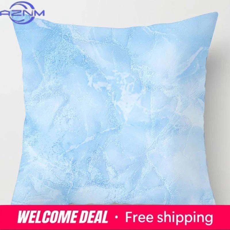 Heimdeko Blau Geometrisch & Blattmuster Kissenbezüge Muster Kissenbezug Geeignet für Sofa Schlafzimmer Auto Kissenbezug