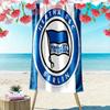 Hertha Legacy Print Beach Towel, Large Soft Quick Dry Towel for Beach Camping Swimming