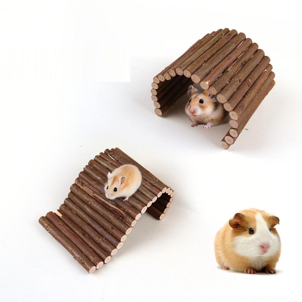 Branch Hamster Arch Toy Chewable Climbing Ladder Fence for Syrian Hamster Teeth Grinding Pet Cage Toy