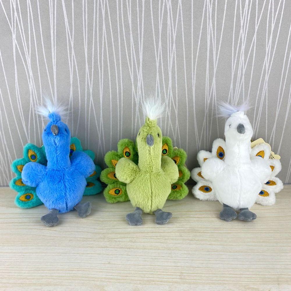 PP Cotton Peacock Doll Plush Keychain Collection Stuffed Animal Bag Pendant Backpack Decoration