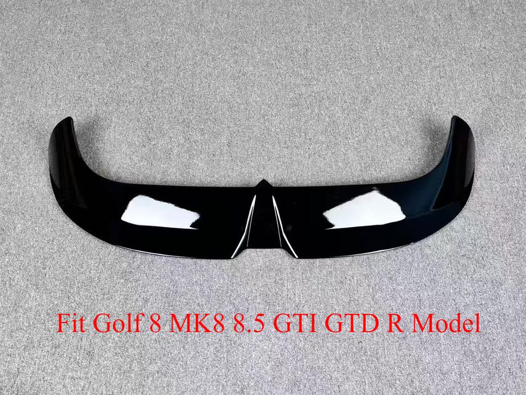 For VW Golf 8 MK8 8.5 GTI GTD R TSI TDI 2019 To 2026 Oettinger Style Car Rear Roof Spoiler Wing Glossy Black Carbon Fiber Look