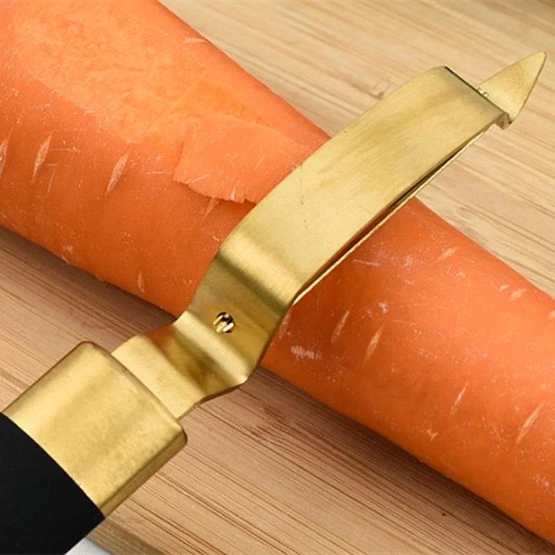 Äppelskalare i rostfritt stål Hushålls Guldpotatis Morot Rivjärn Manuell Melonhyvel med Hänghål Köksredskap för Grönsaker