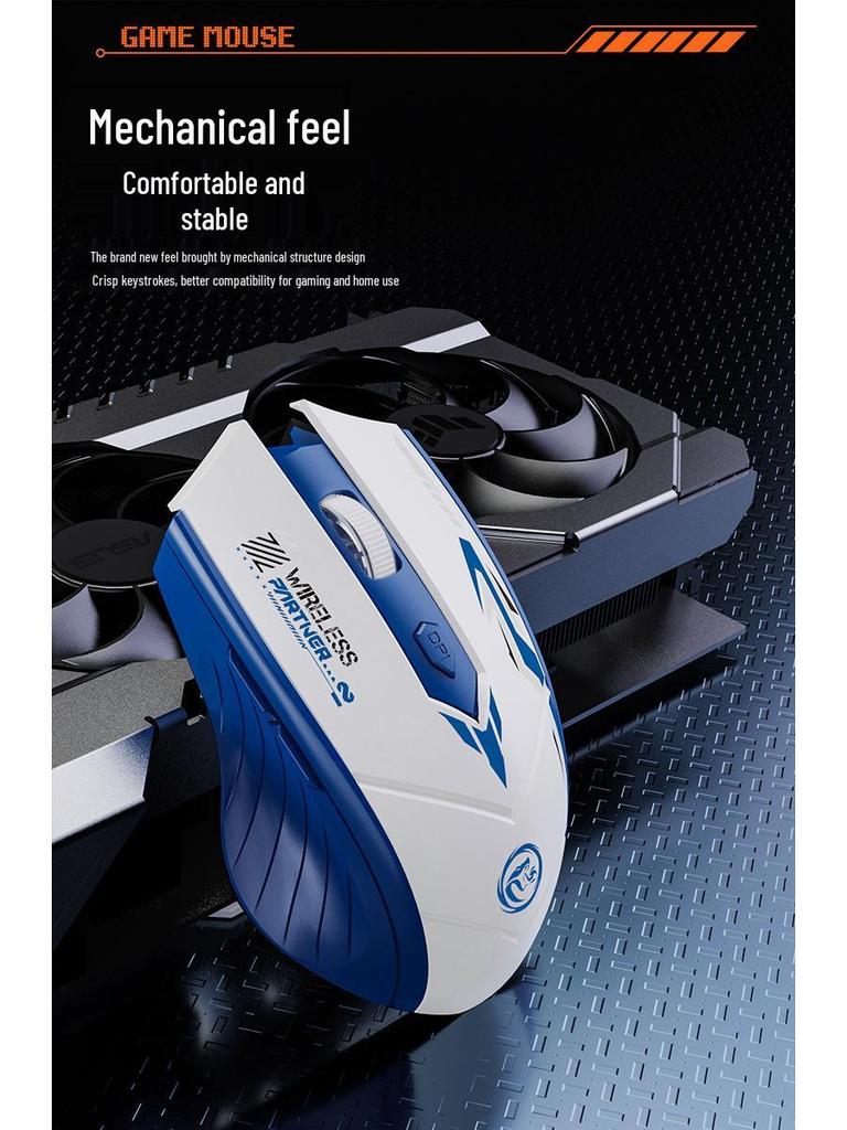 Silent Rechargeable Bluetooth Wireless Mouse for Office & Gaming - Universal Laptop Accessory