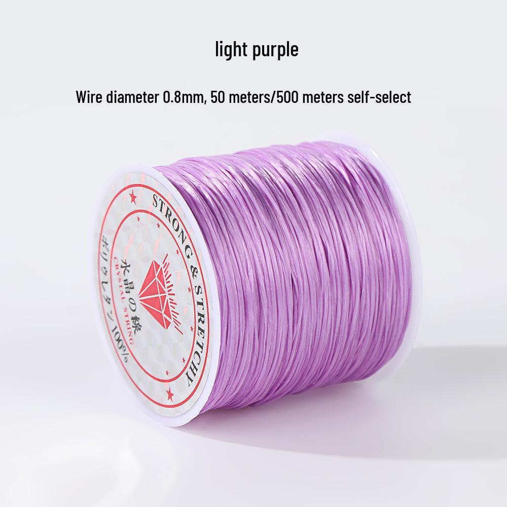 0,8 mm Elastisk Spandexsnöre, 50 m - Idealisk för DIY-armband, vävning och pärlbroderi