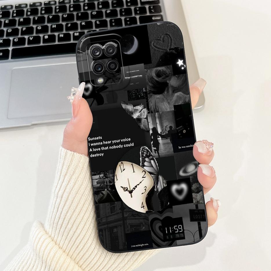 For Samsung Galaxy A12 Case SM-A125F Cute Happy Rabbit Cartoon Cover Soft TPU Phone Cases For Samsung A12 M 12 Galaxy M12 Fundas