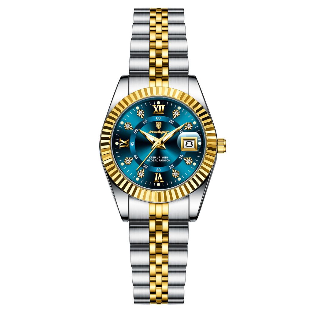 Swiss Ladies Watch Quartz Luminescent Calendar Waterproof For Gift And Fashion