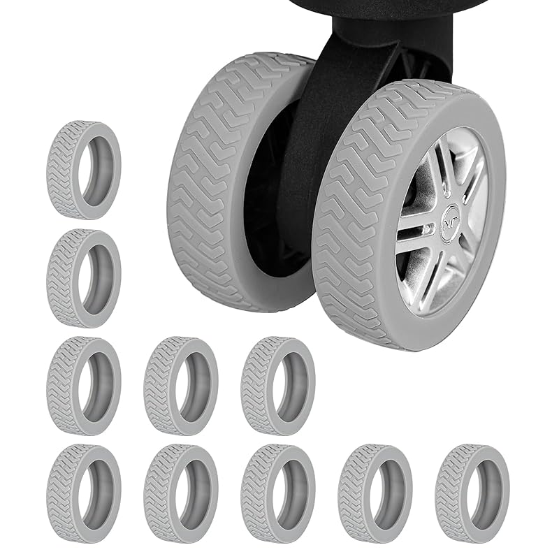 

[Set of 10] caster cover suitcase tire cover carry case wheel cover Fall prevention wheel protection noise reduction Diameter 5cm gray