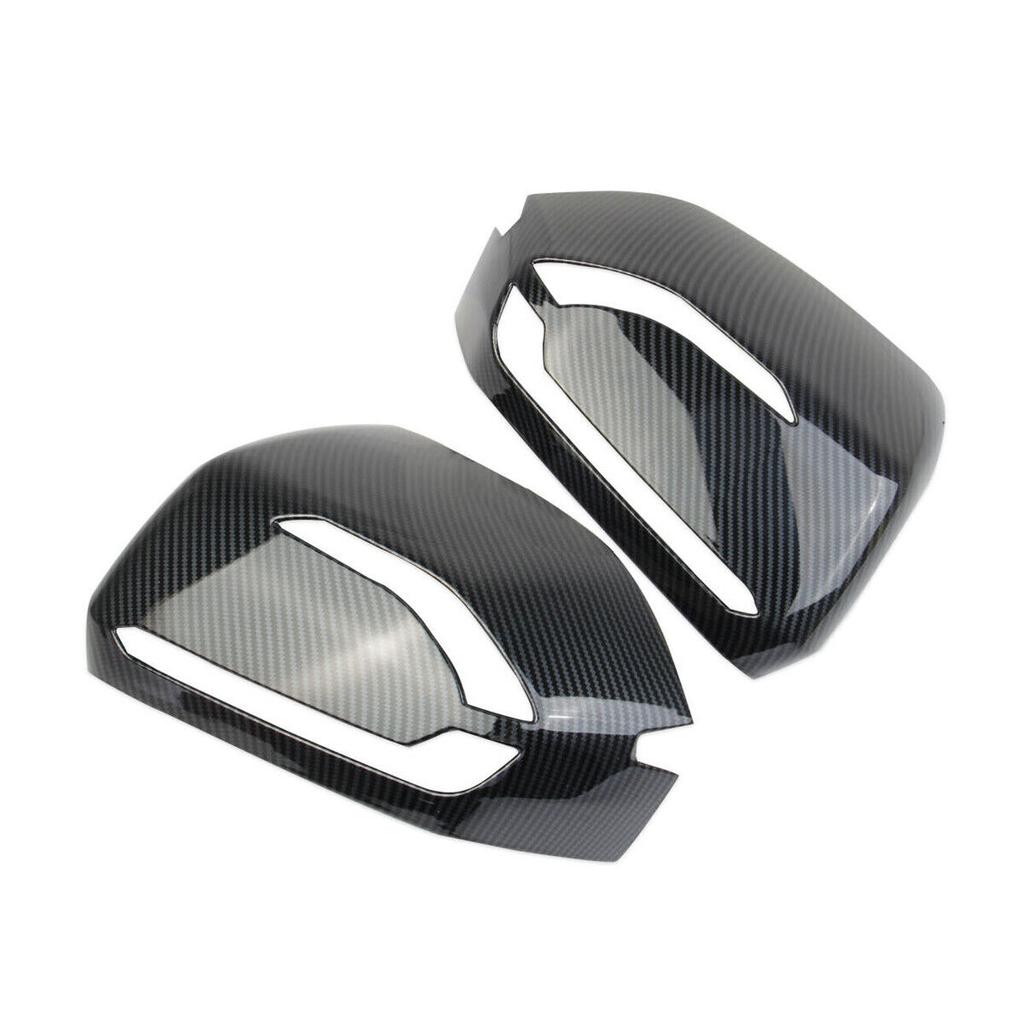 For Hyundai Palisade 2019-2025 Rearview Side Mirror Cover Wing Cap Exterior Door Rear View Case Trim Carbon Fiber Look Silver