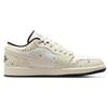 Air Jordan 1 Low Brushstroke Swoosh - Paint Splatter Unisex Sneakers White Natural Black DM3528-100