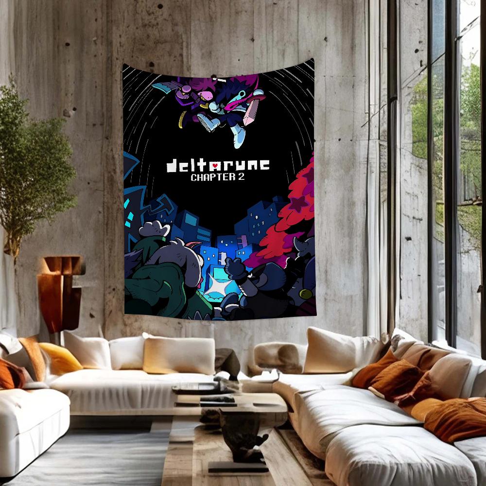 Deltarune Videohra Tištěná Velká Nástěnná Gobelínová Závěsná Tarotová Hippie Nástěnné Koberce Kolejní Umění Domácí Dekorace