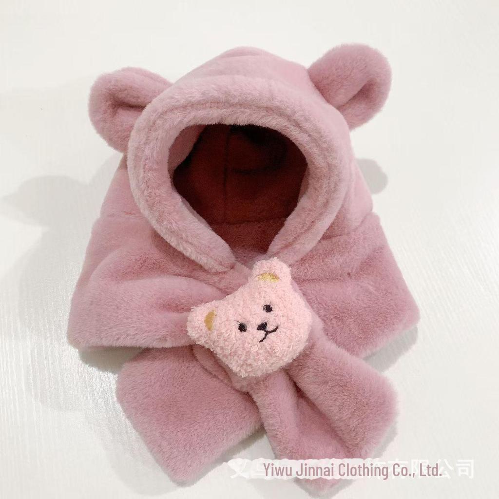 Super Cute All-in-One Baby Hat & Scarf with Windproof Ear Protection for Boys and Girls