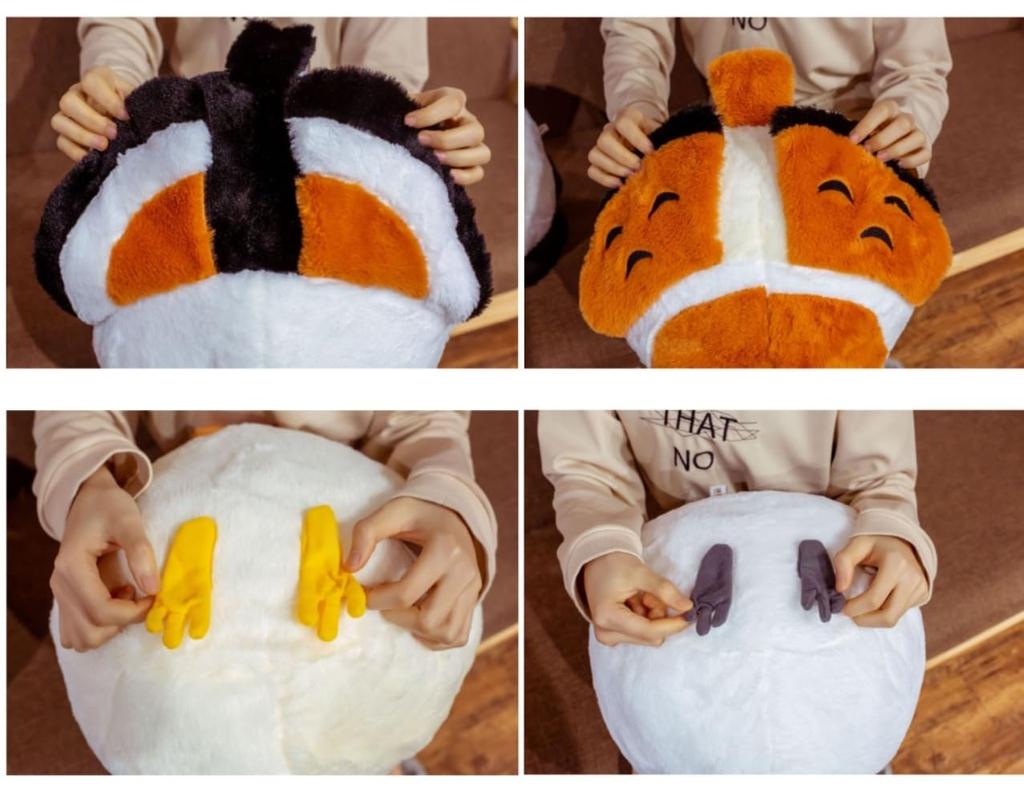 Shimaenaga Plush Simulation Fat Round Sparrow Great Lifelike Stuffed Animal Soft Bird Cute Gift for Kids and 30cm x 40cm Toy, Shimaenaga, & Tit, Doll,