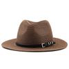 Straw hat outdoor travel seaside sun protection visor jazz hat women's beach hat