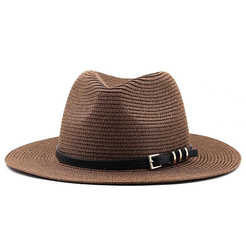 Straw hat outdoor travel seaside sun protection visor jazz hat women's beach hat