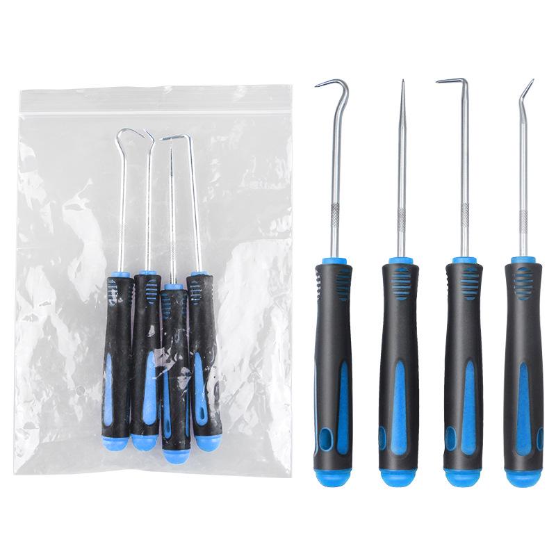4-Piece Oil Seal Hook Set: Tire Repair & O-ring Puller Removal Tools