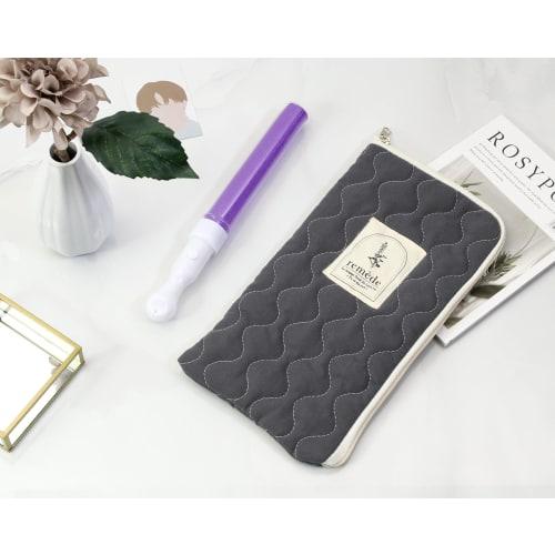 Fuji Boeki Oshikatsu Goods Penlight Case, 16cm Wide X 1cm Deep X 30cm High, Gray Quilted, Storage, Men's Colors, Oshikatsu, with Interior Pocket, Reme