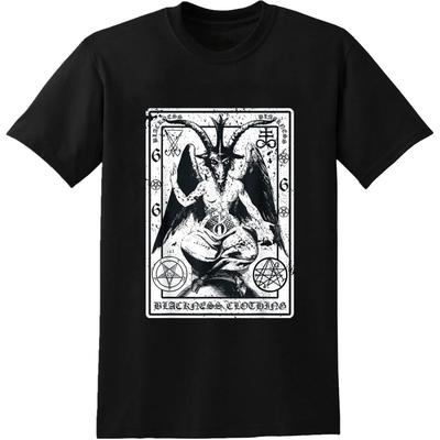 CHEBENJI Baphomet Art Evil 666 Men's T-Shirt Unisex Black Tee Clothing
