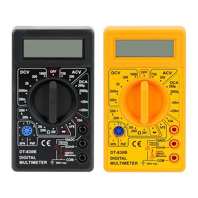 DIYWORK Ohmmetre Volt Test Cihazı Analiz Cihazı Multimetre LCD Otomatik Aralık Dijital Voltmetre DT-830B