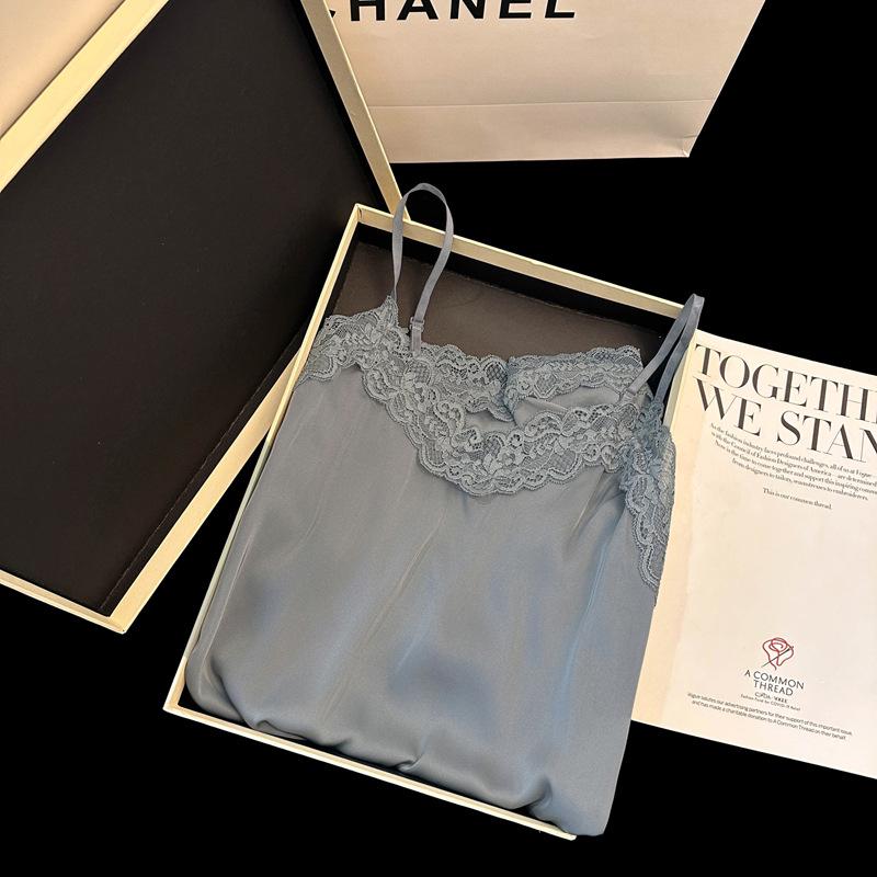 Damen Sommer Eis Seide Spitze Nachthemd - Sexy Reiner Wunsch Stil