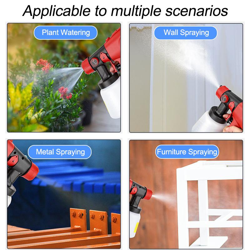 800ML Electric Spray Gun For Makita/Dewalt/Bosch/Milwaukee/Ryobi 18V 20V Battery Cordless Electric Paint Sprayer For Car