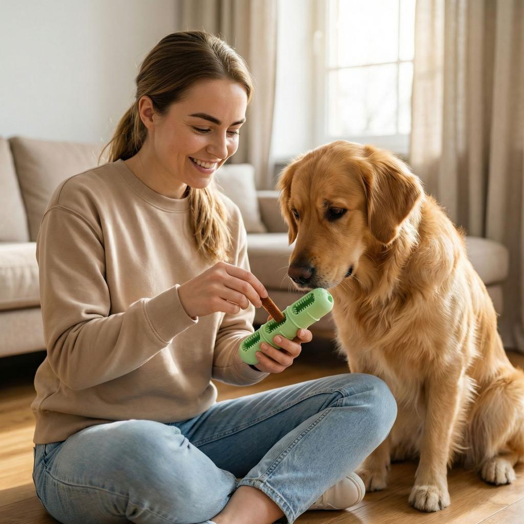 Dog Chew Toy Slow Feeder Sausage Style Durable Pet Toy with Multiple Openings for Treat Filling and Interactive Chewing