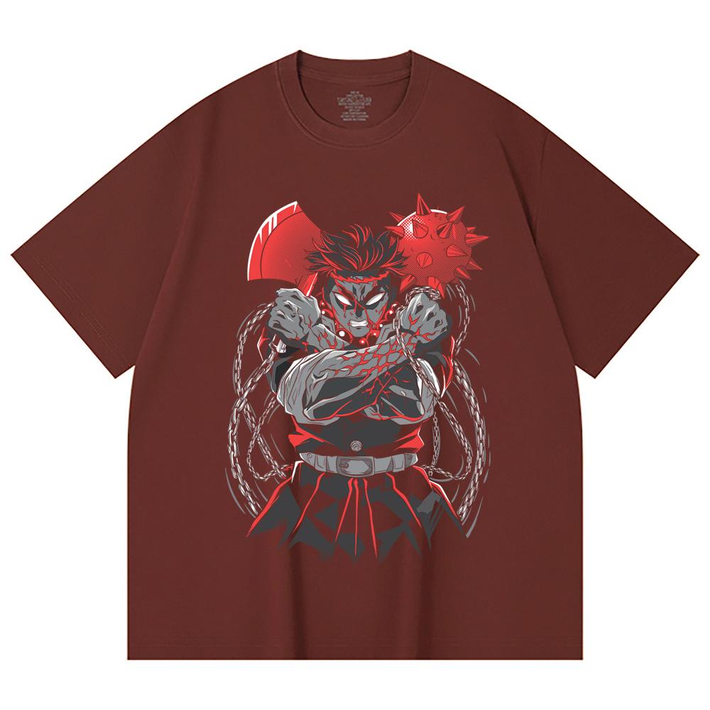 230 Gsm 100% Cotton Demon Slayer V24 Gyomei Print Unisex Heavy Cotton T Shirt