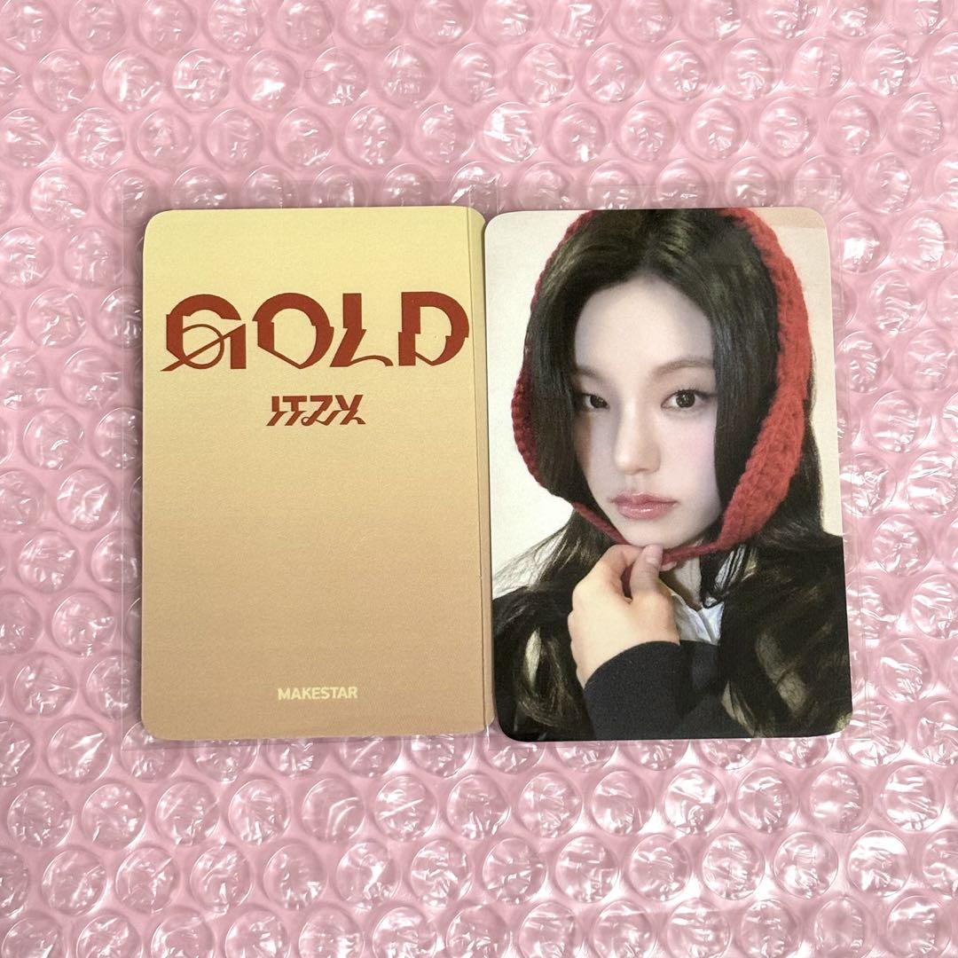 

[USED] ITZY GOLD makestar Lakidro Yeji earmuff trading card