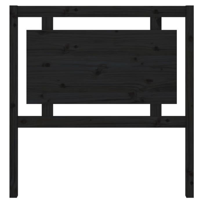 VidaXL Headboard Black 95.5x4x100 Cm Solid Pine Wood 817924