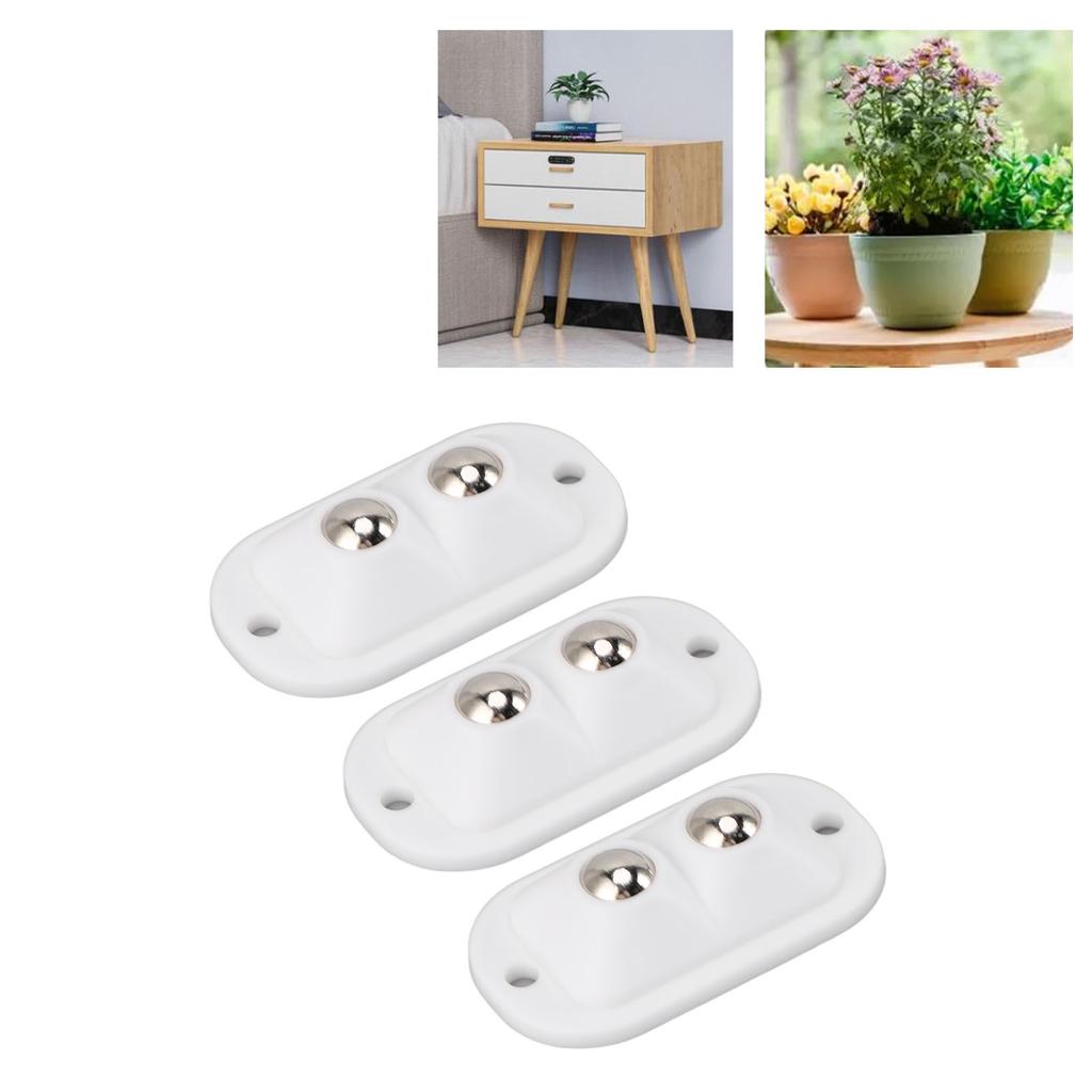 12pcs   Caster Wheels Self Adhesive Double Bead Labor Saving Quietly Moving 360 Degree Rotation   Pulley for Kitchen Appliances Furniture