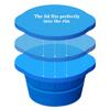 Ice Cube Moulds Extra Large 8lb Ice Box Silicone Round Folding Ice Maker with Lid Large Super Ice Box