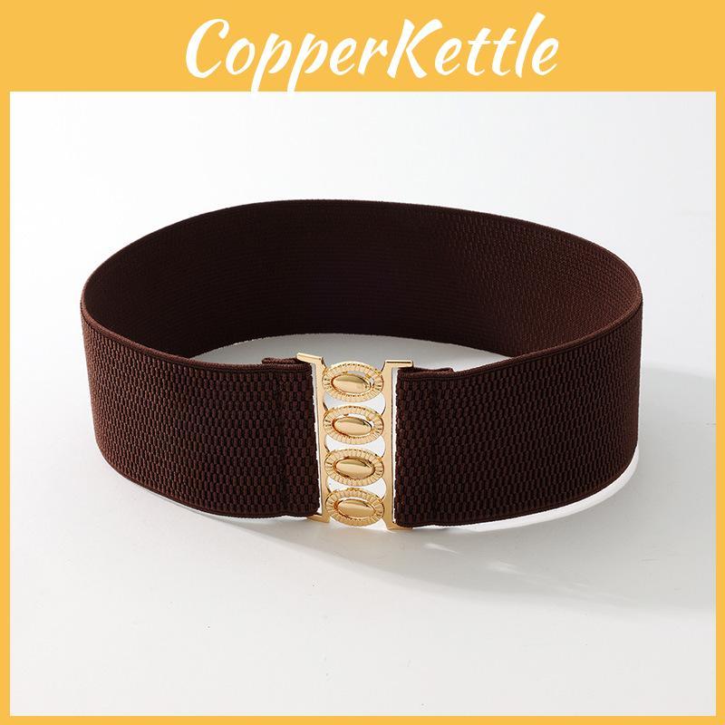 Black Nylon Stretch Waist Belt With Snap Closure For Work And Casual Outfits