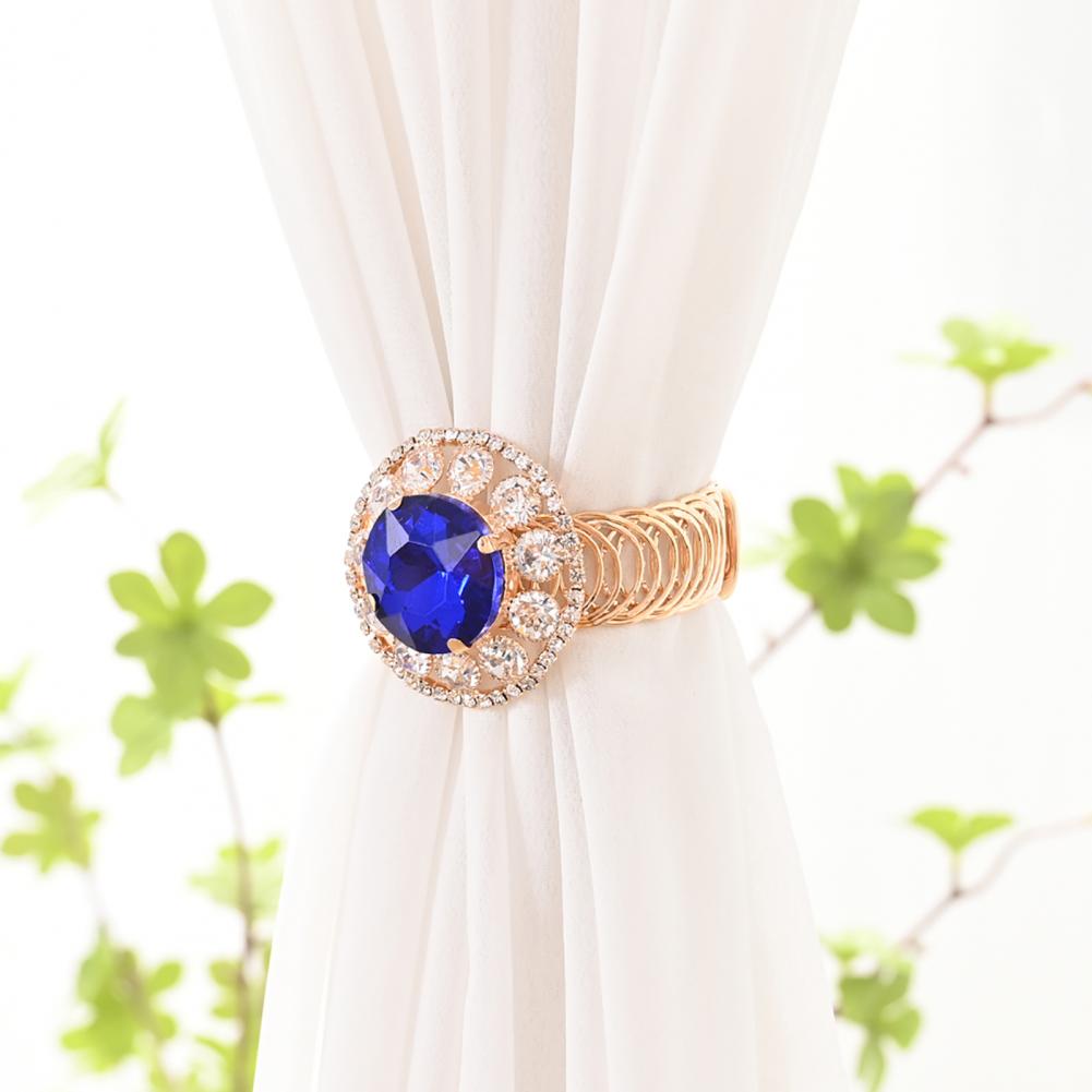Curtain Buckle Beautiful Elegant Faux Crystal Alloy Curtain Tieback Decorative Living Room Curtain Holder Hook Holder Home Decor