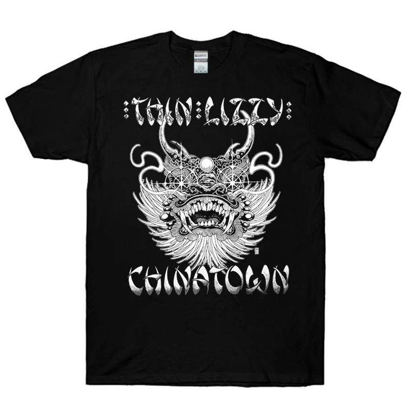 

Черная футболка унисекс Thin Lizzy Hard Rock Band Thin Lizzy Chinatown