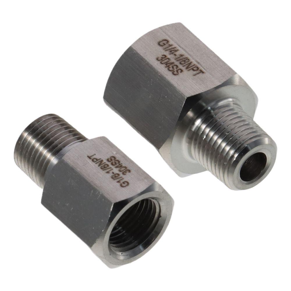 Złączka redukcyjna ze stali nierdzewnej do węży wodnych i olejowych, manometr ciśnienia powietrza