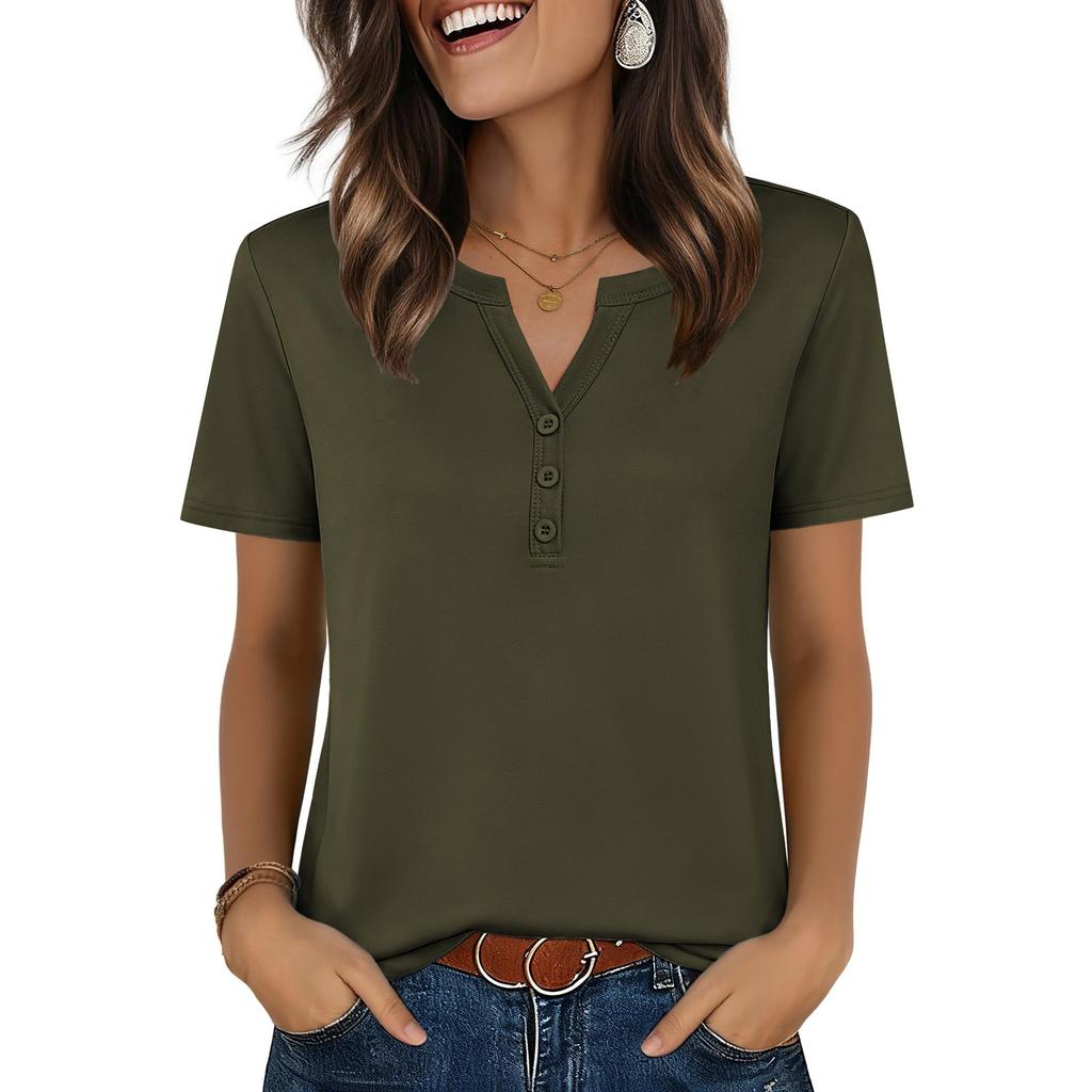Women's casual short-sleeved blouse