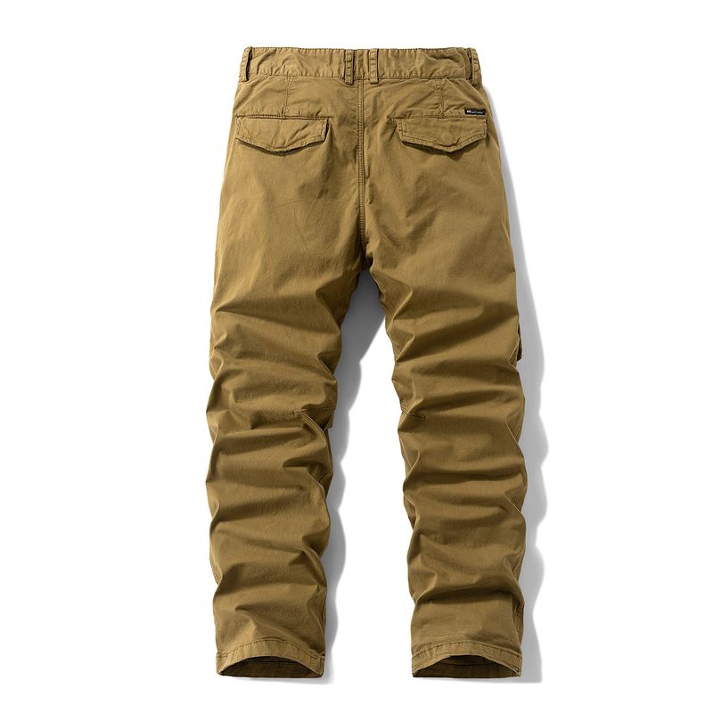 Men's Multi-Pocket Cargo Pants, Export Surplus, Autumn/Winter Thickened American-Style Casual Fashion Trendy Straight-Leg Trousers