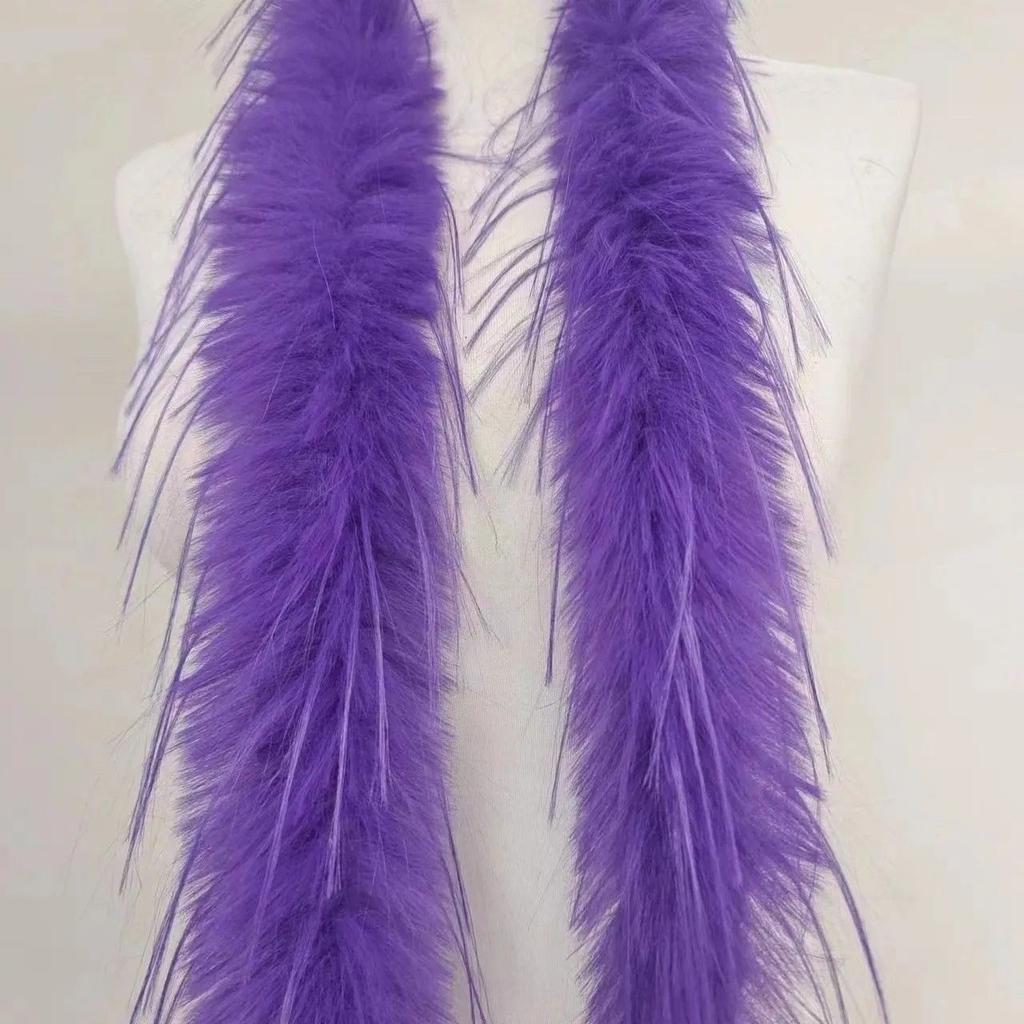 Plush Tassel Scarf Spring and Winter Thickened Ostrich Feather Plush Shawl with Fluffy Scarf Encryption Shawl