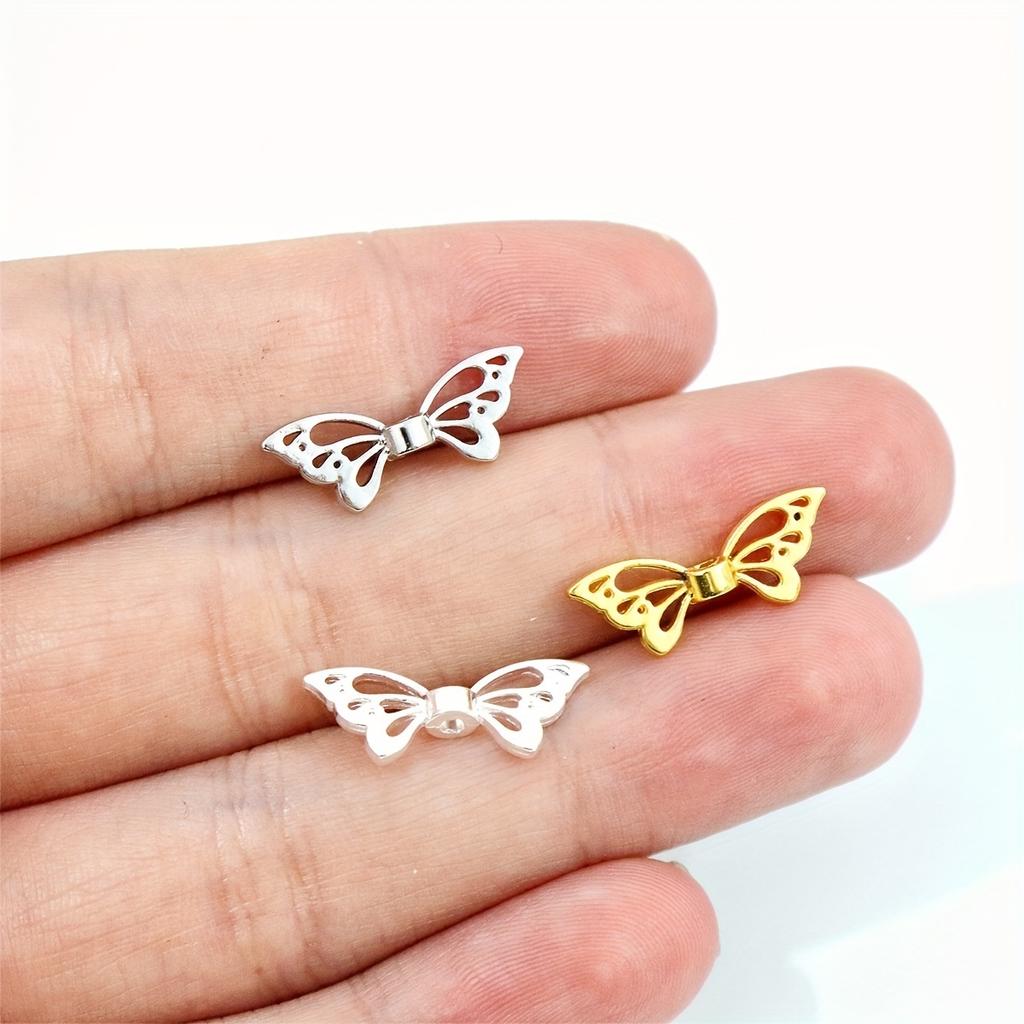 20pcs Butterfly Wings Elf Wings Beads Spacer Beads Jewelry Making Accessories DIY Handicrafts