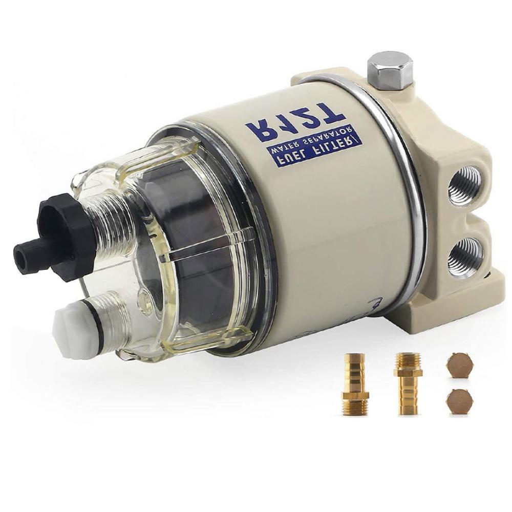 R12T Fuel Filter Water Separator Complete Kit - Marine SPIN-ON R12T Filter Replaces S3240 120AT NPT ZG1/4-19 Fit 3/8 Inch NPT Fuel Filters5