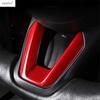 Gear Shift Panel / Dashboard AC Air Vent / Water Cup / Steering Wheel Cover Trim For Mazda CX-3 CX3 2016 - 2024 Red Accessories