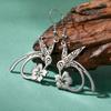 Cazador Gold Color Hummingbird Flower Pendant Drop Earrings for Women Stainless Steel Jewelry Earrings Gift 2026 New Trendy