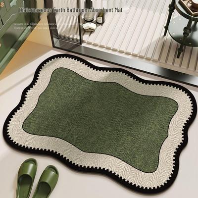 Franse Retro Antislip Badkamer Deurmat - Waterabsorberend, Gemakkelijk Schoon te Maken, Diatomeeënaarde Vloermat